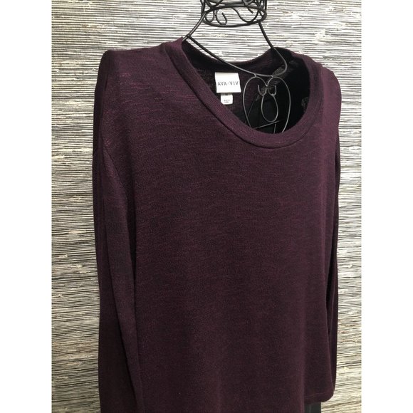 Ava And Viv Two In One Sweater/Blouse Long Sleeve - Picture 2 of 6